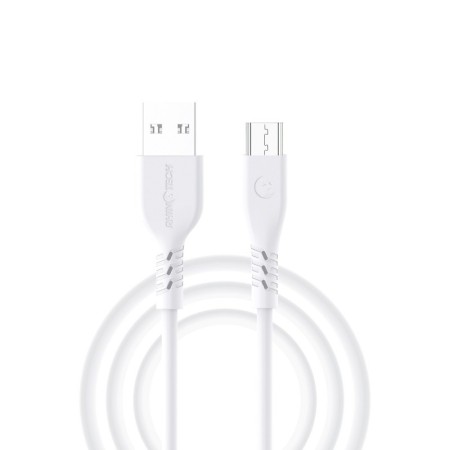 RhinoTech LITE PVC kabel USB-A na MicroUSB 1.2m bílá